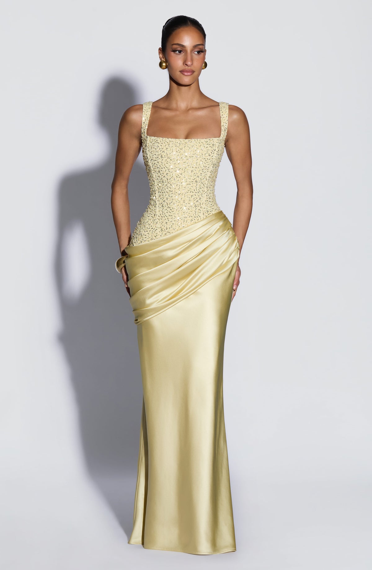 Alexandria Maxi Dress - Lemon Dress XS Babyboo Fashion Premium Exclusive Design