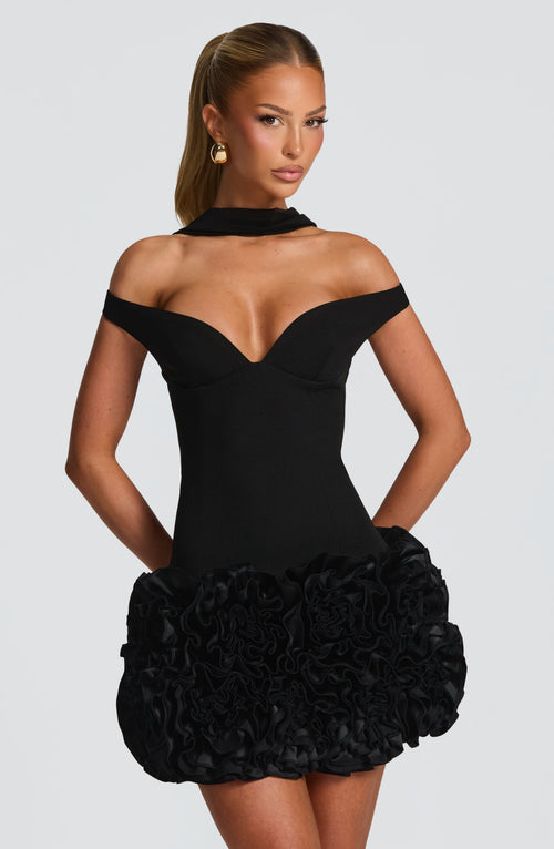 Aveta Mini Dress - Black Dress Babyboo Fashion Premium Exclusive Design