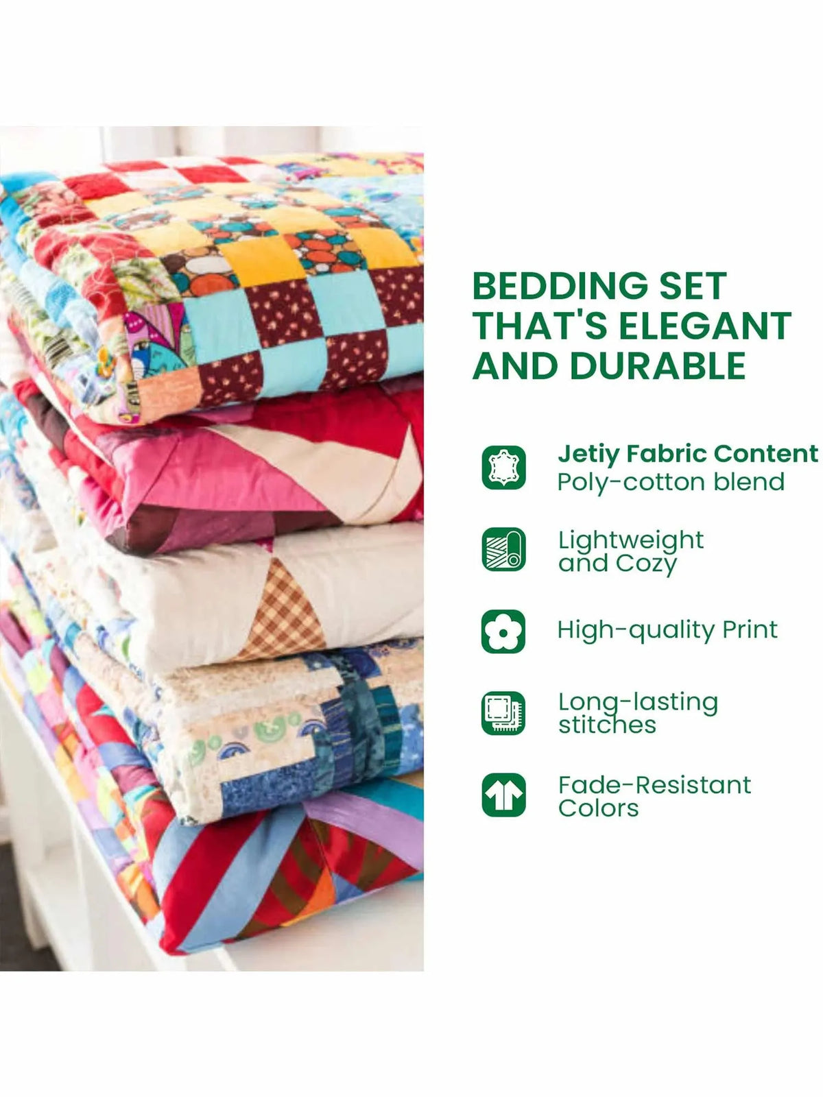 Santa Journey 3-Piece Quilted Bedding Set