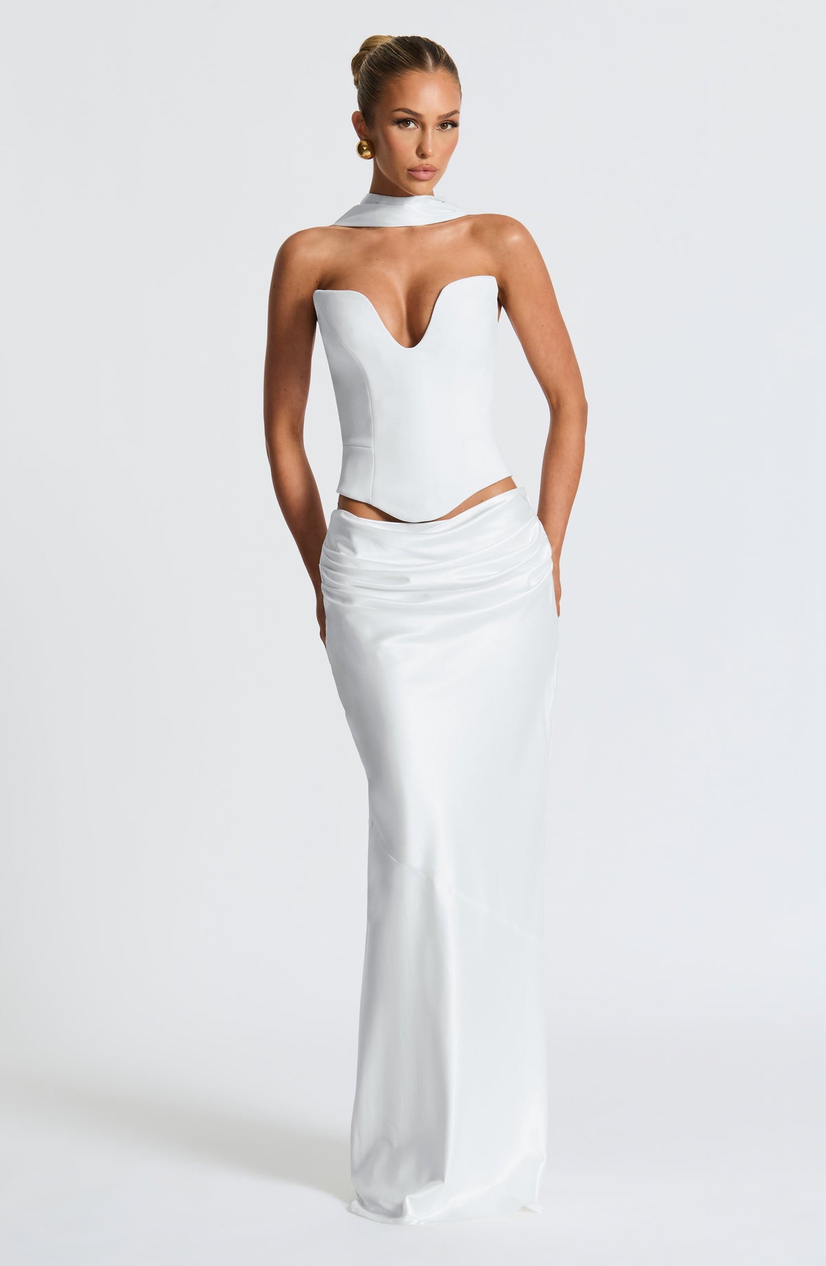 Bernadette Maxi Skirt - Ivory Skirt XS Babyboo Fashion Premium Exclusive Design