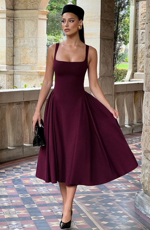 Betty Midi Dress - Cherry Lacquer Dress Babyboo Fashion Premium Exclusive Design