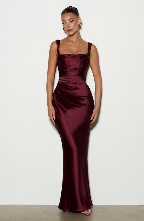 Calanthe Maxi Dress - Cherry Lacquer Dress XS Babyboo Fashion Premium Exclusive Design