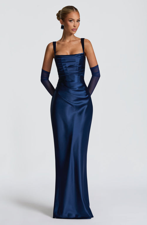 Calanthe Maxi Dress - Navy Dress Babyboo Fashion Premium Exclusive Design