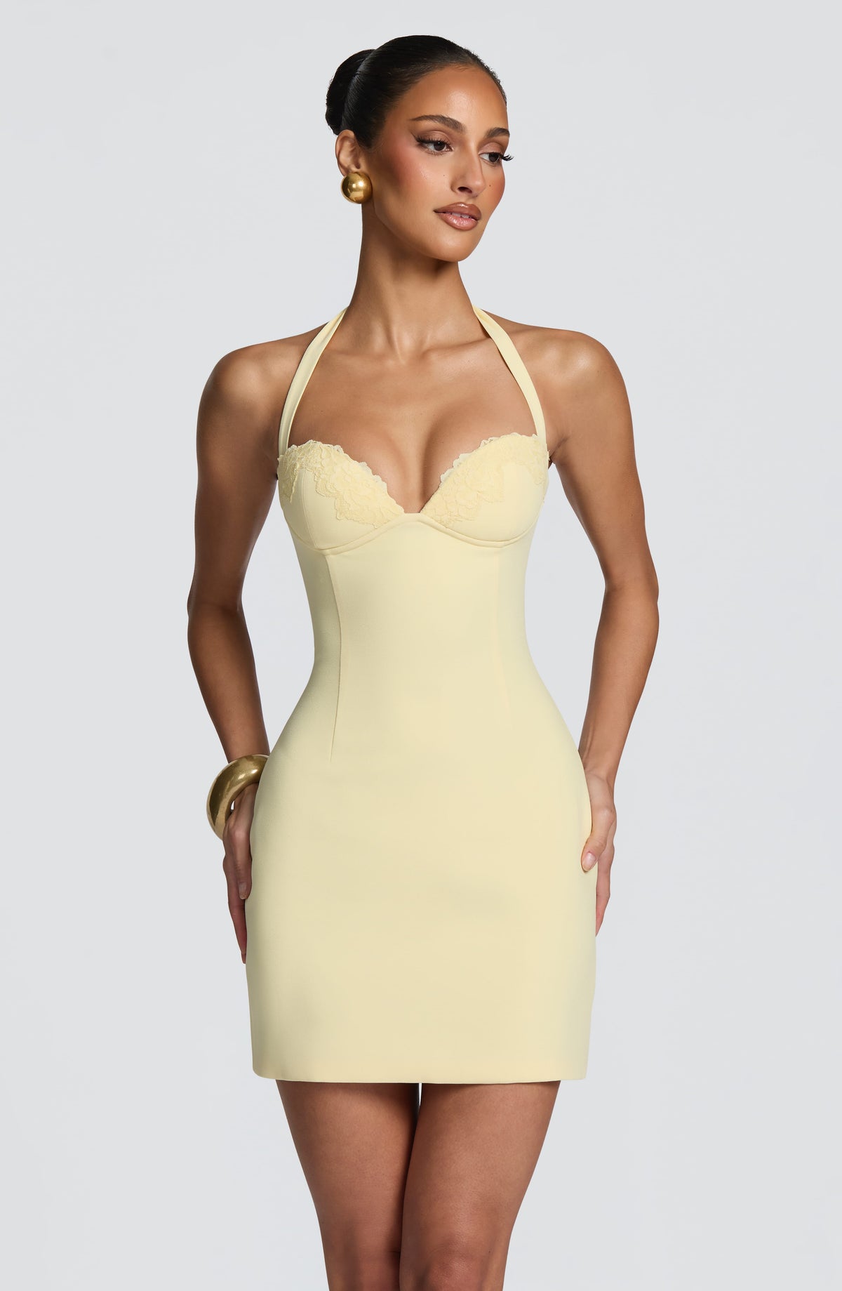 Cassia Mini Dress - Lemon Dress XS Babyboo Fashion Premium Exclusive Design