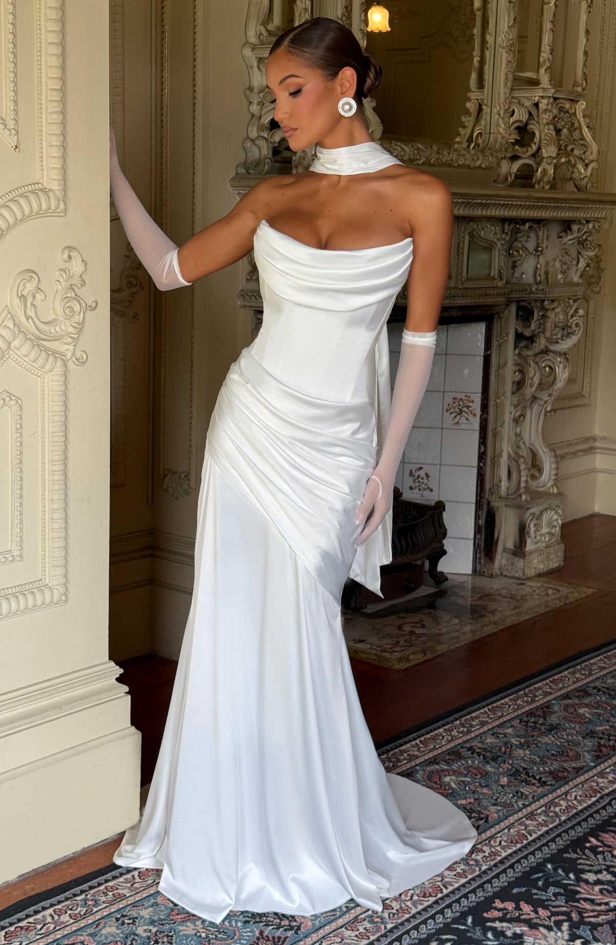 Kensington Maxi Dress - Ivory Dress Babyboo Fashion Premium Exclusive Design