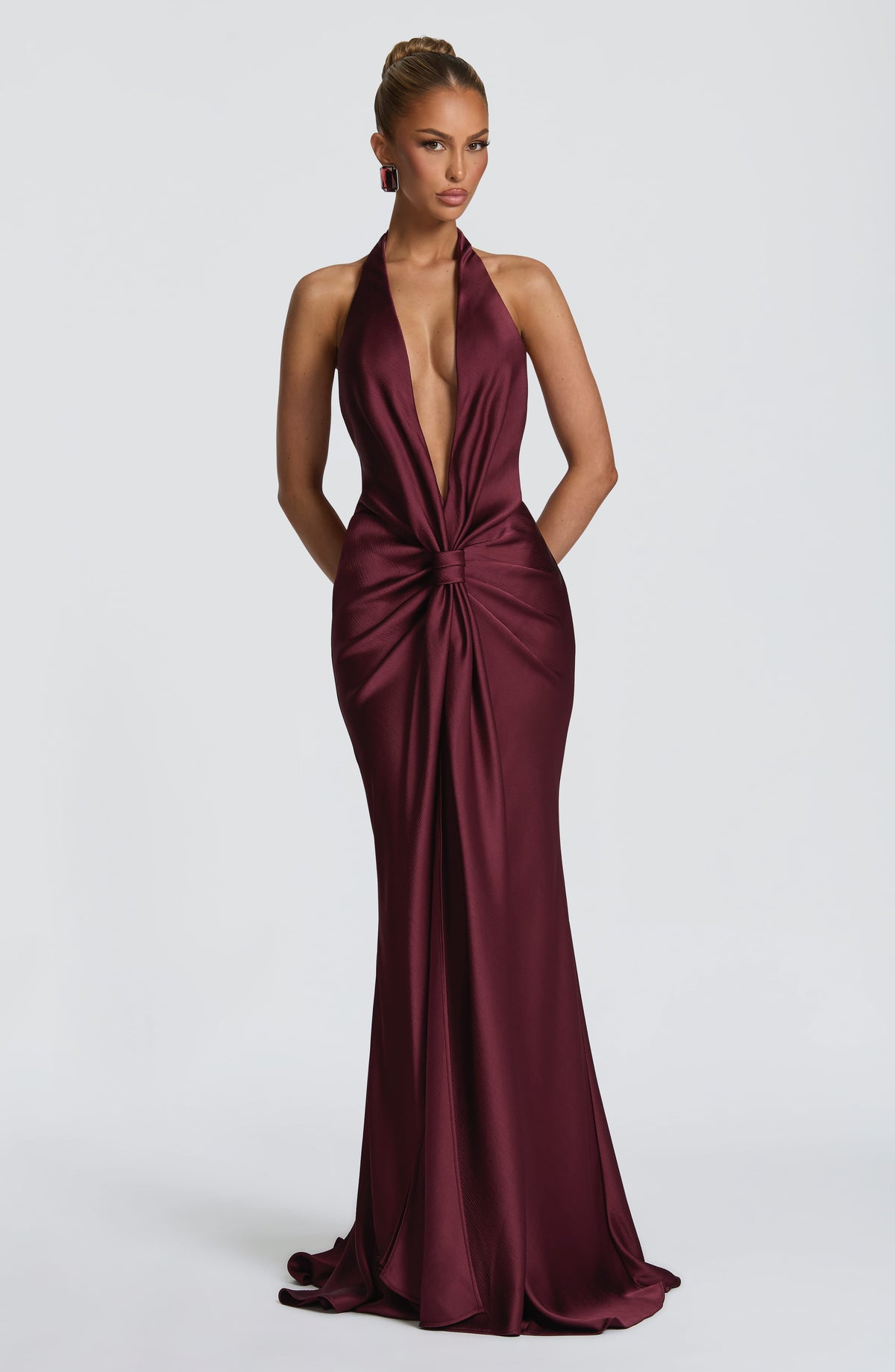 Linette Gown - Cherry Lacquer Dress XS Babyboo Fashion Premium Exclusive Design