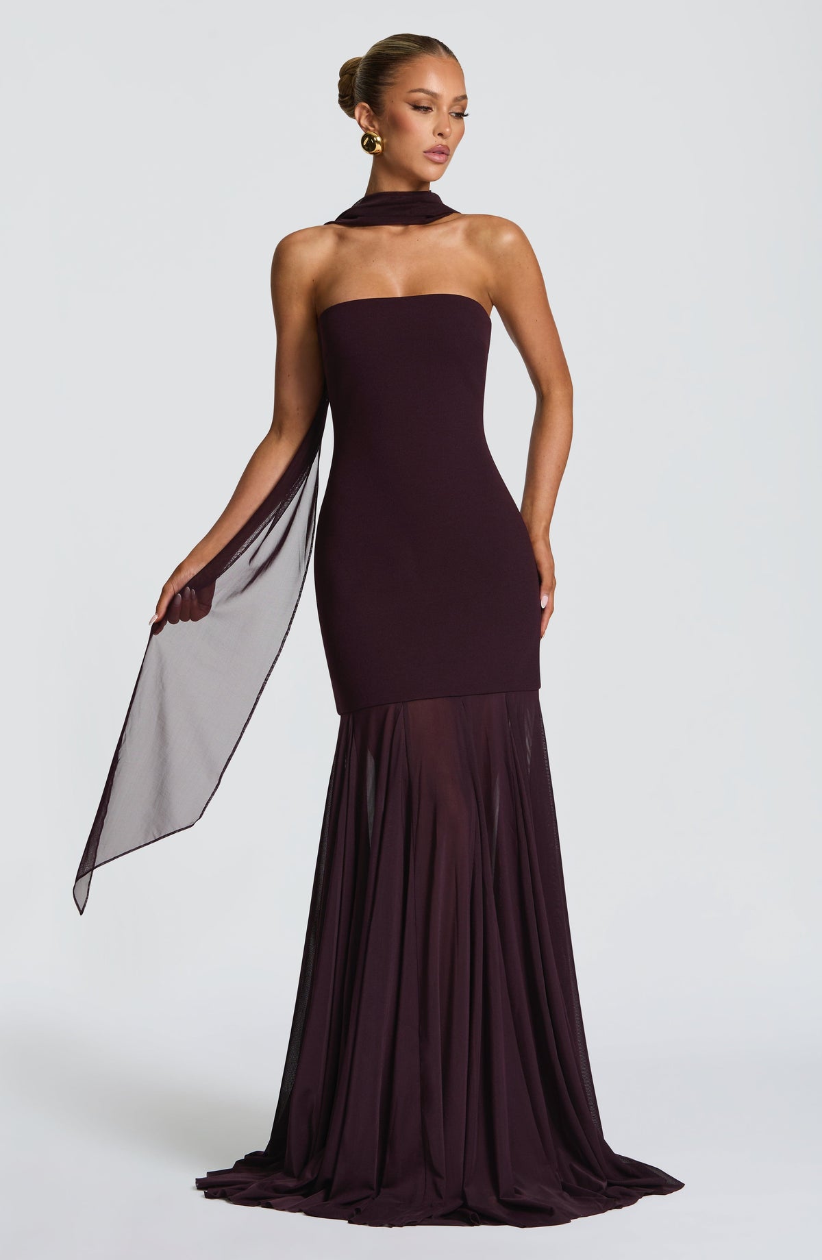 Merritt Gown - Plum Dress Babyboo Fashion Premium Exclusive Design