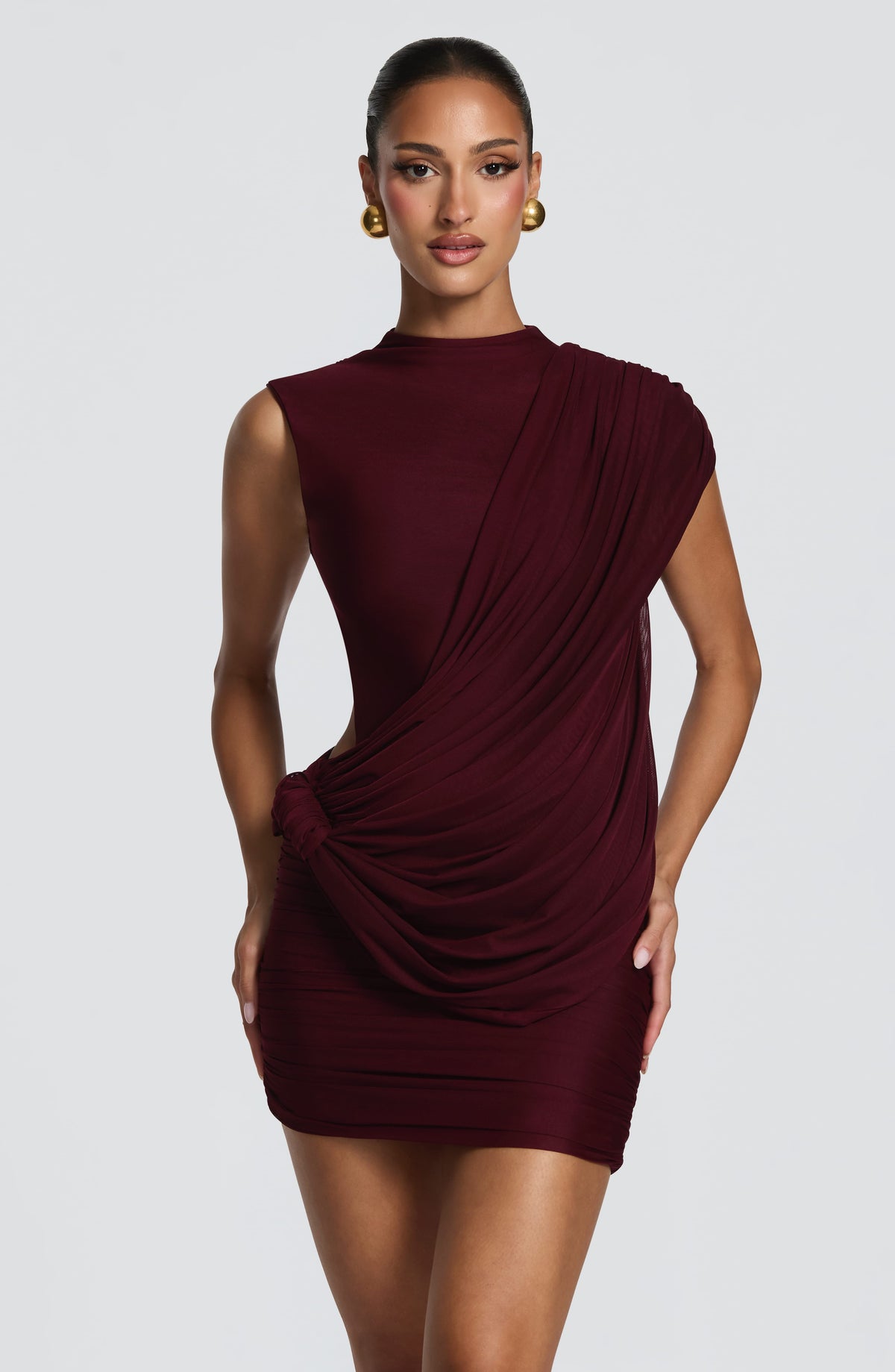 Mireya Mini Dress - Cherry Lacquer Dress XS Babyboo Fashion Premium Exclusive Design