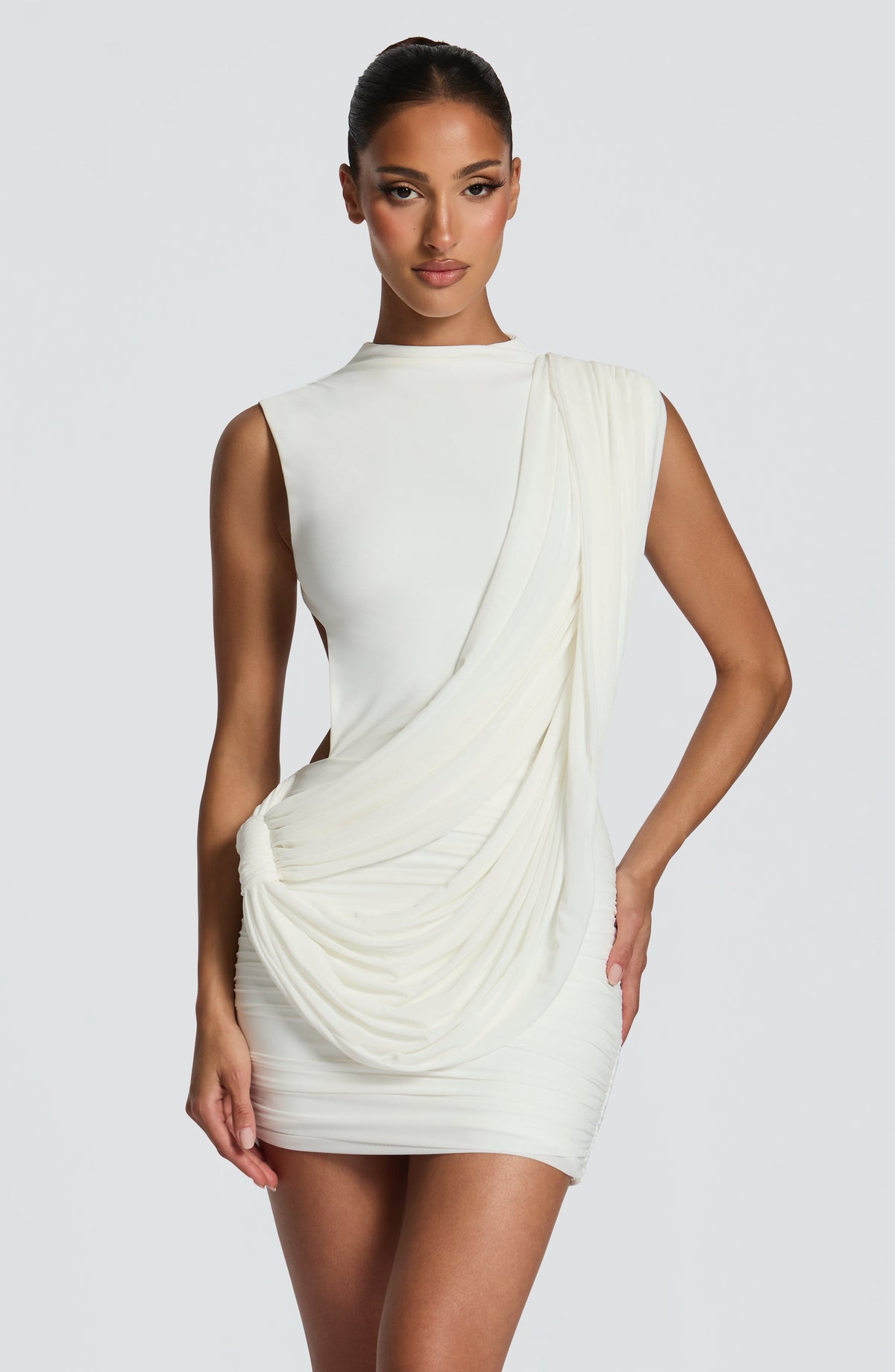Mireya Mini Dress - Ivory Dress XS Babyboo Fashion Premium Exclusive Design
