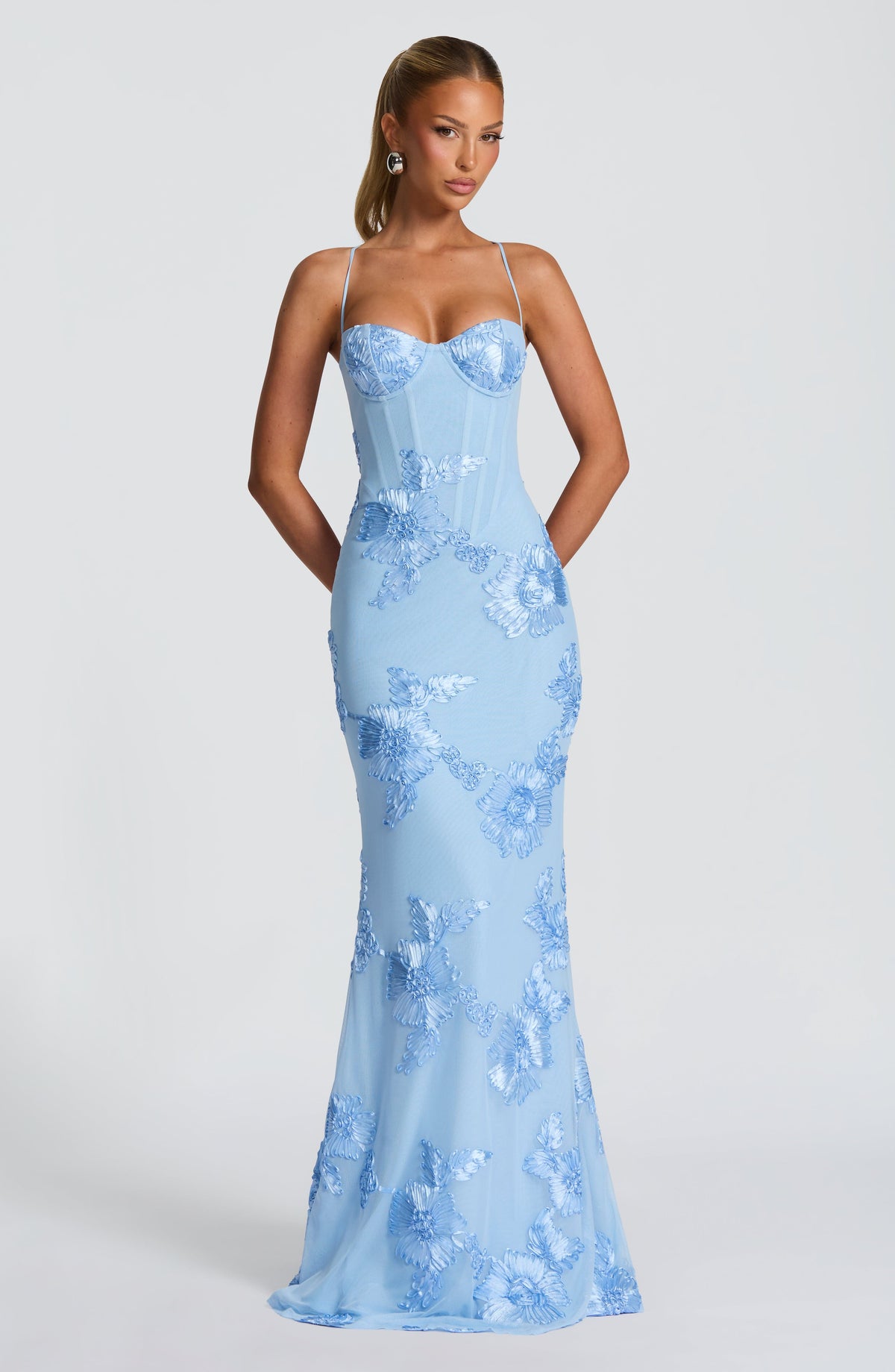 Nefertiti Maxi Dress - Glacier Blue Dress Babyboo Fashion Premium Exclusive Design