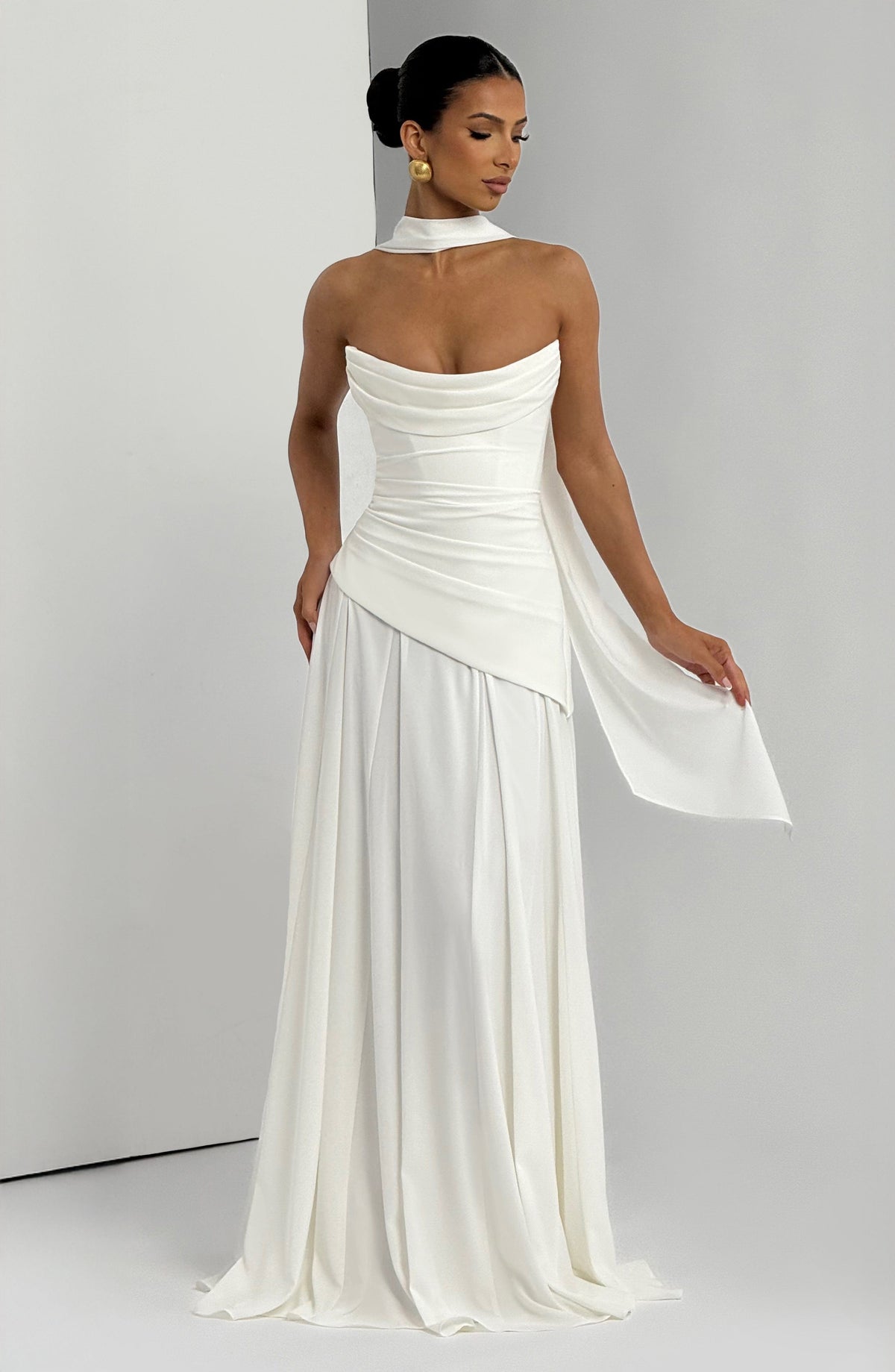 Patricia Maxi Dress - Ivory Dress Babyboo Fashion Premium Exclusive Design