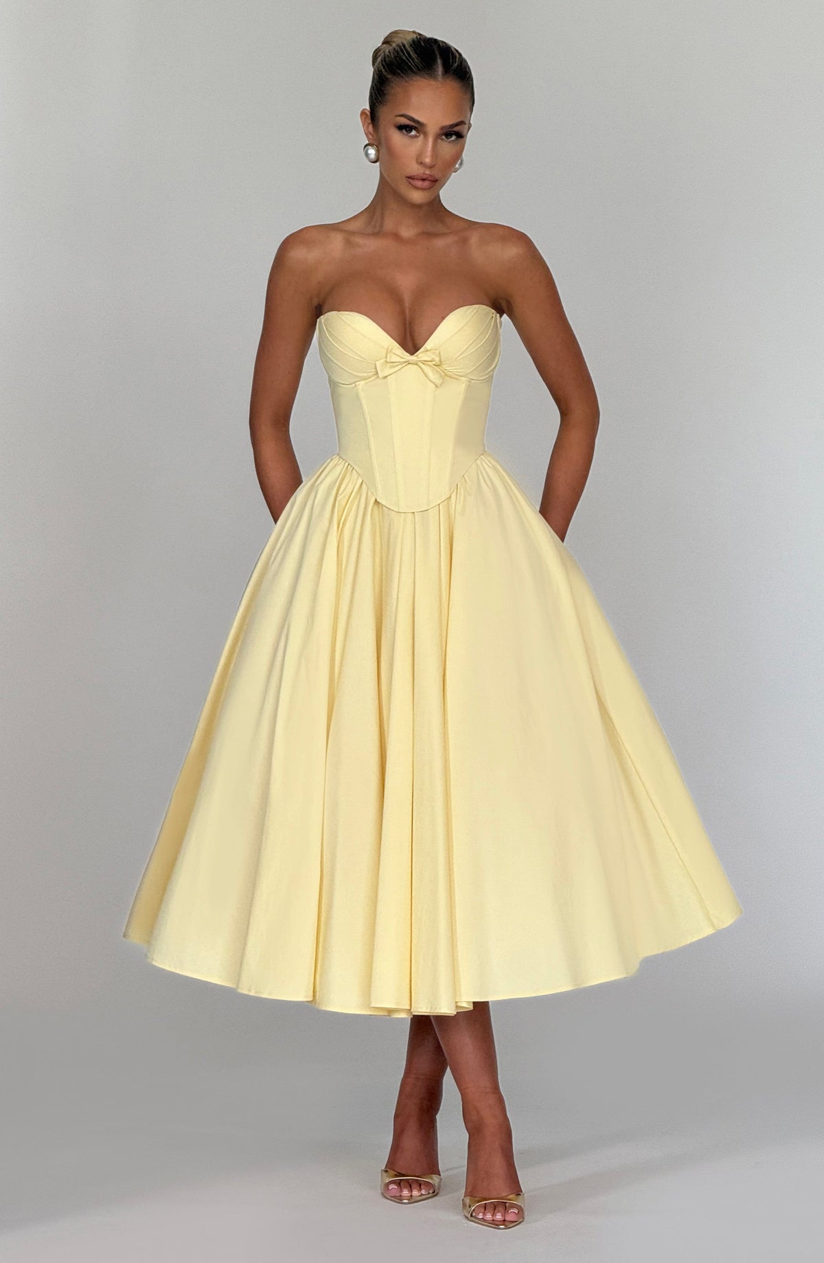 Prim Midi Dress - Lemon Dress Babyboo Fashion Premium Exclusive Design