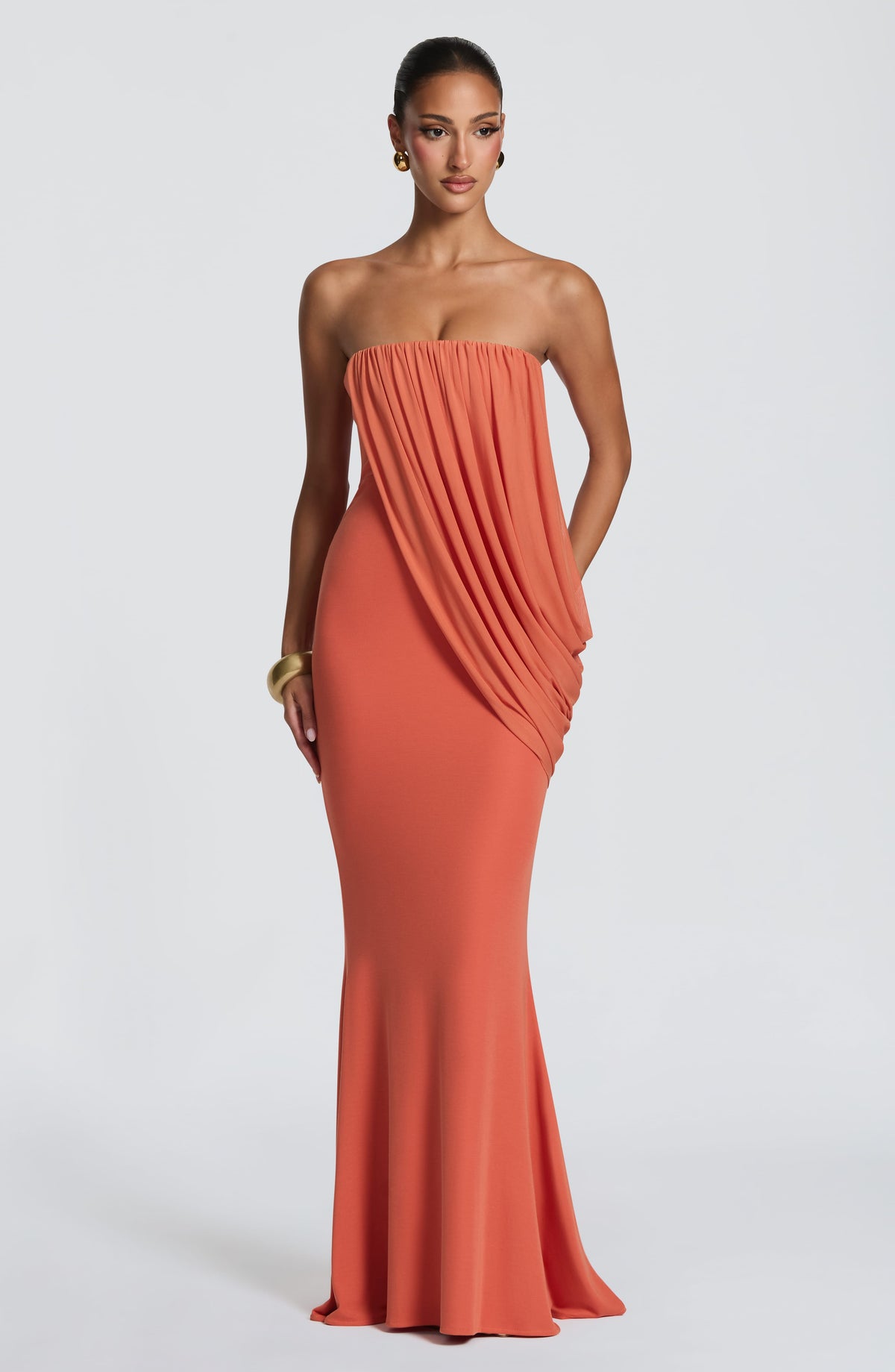 Vienna Maxi Dress - Burnt Orange Dress XS Babyboo Fashion Premium Exclusive Design