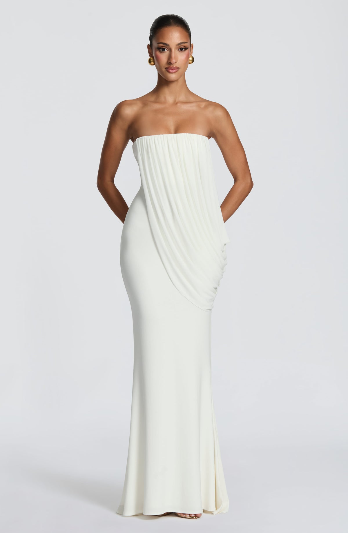 Vienna Maxi Dress - Ivory Dress XS Babyboo Fashion Premium Exclusive Design